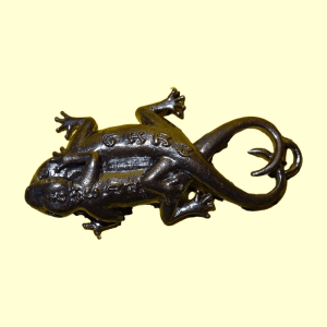 Rare amulette Thai double Geckos par le très vénérable LP Kee