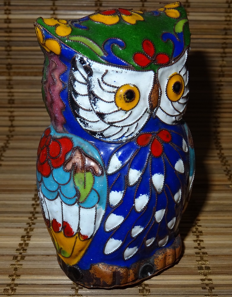 Hibou en cuivre du Népal
