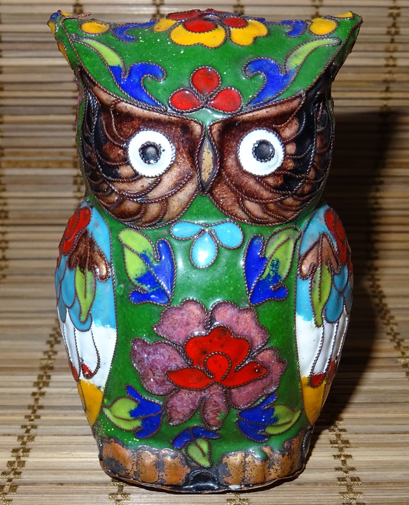Hibou en cuivre - Népal