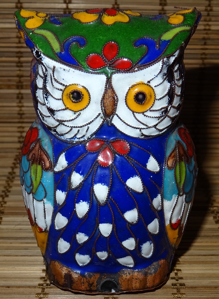Hibou en cuivre du Népal