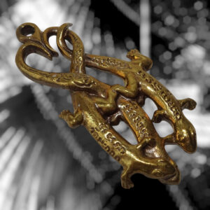 Amulette Thai triple Gecko - Wat Bang Chan