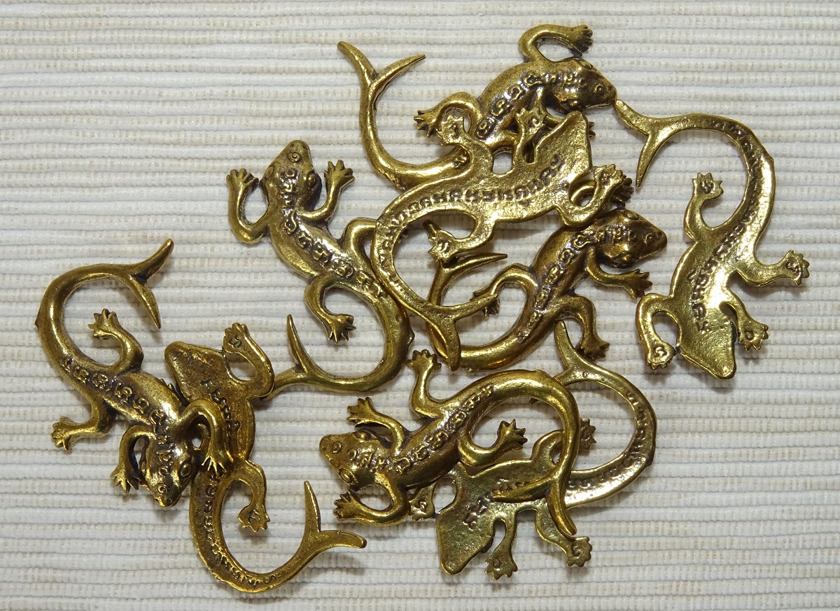 Amulettes thai Gecko à deux queues - Temple Bang Chan