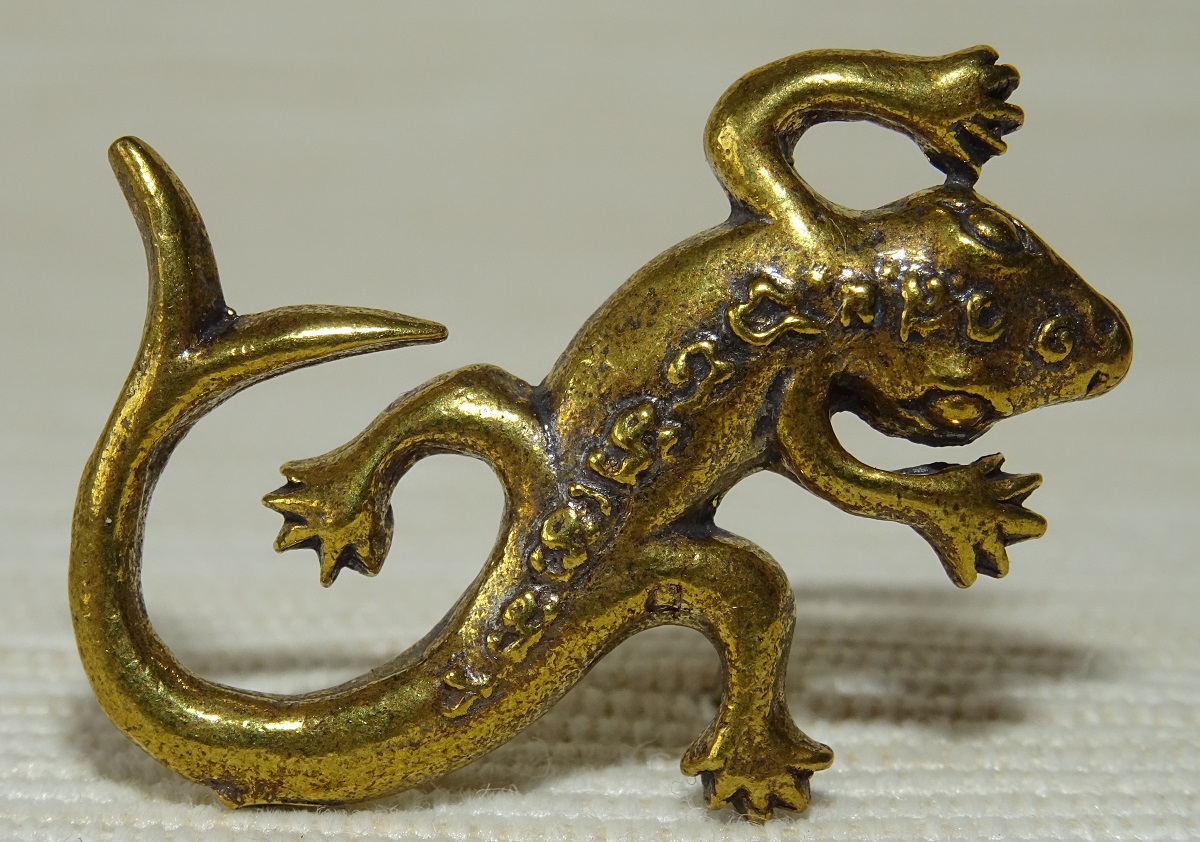 Amulettes thai Gecko à deux queues - Temple Bang Chan